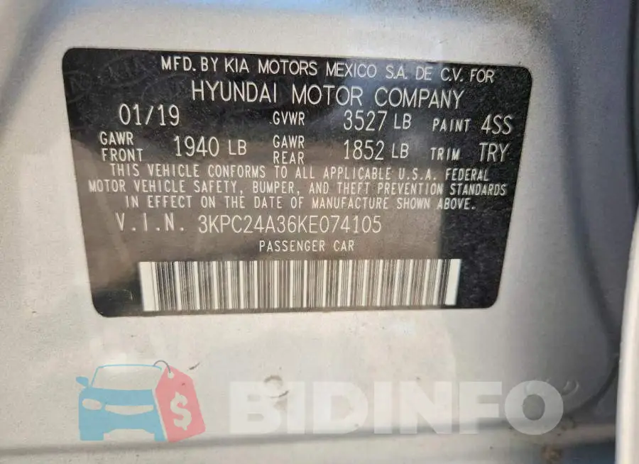 3KPC24A36KE074105 Photo# 12
