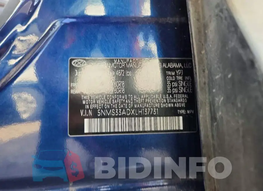 5NMS33ADXLH137731 Photo# 12