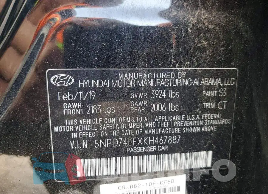 5NPD74LFXKH467887 Photo# 12