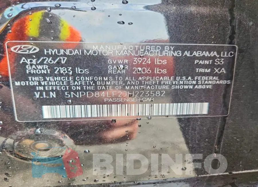 5NPD84LF2JH223582 Photo# 12