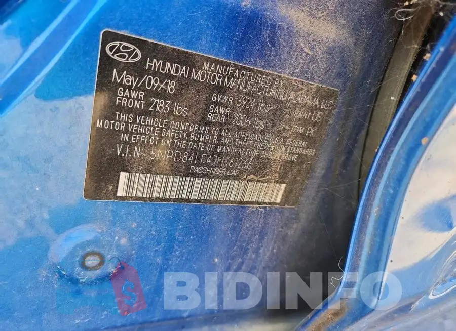 5NPD84LF4JH361236 Photo# 12