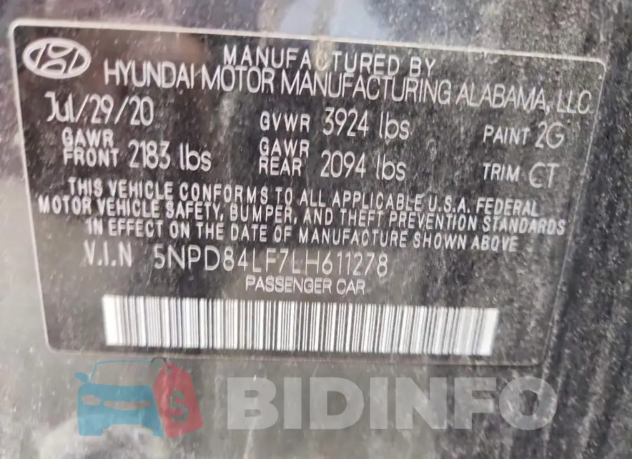 5NPD84LF7LH611278 Photo# 12
