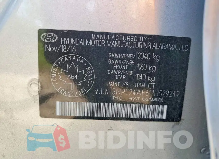 5NPE24AF6HH529249 Photo# 13