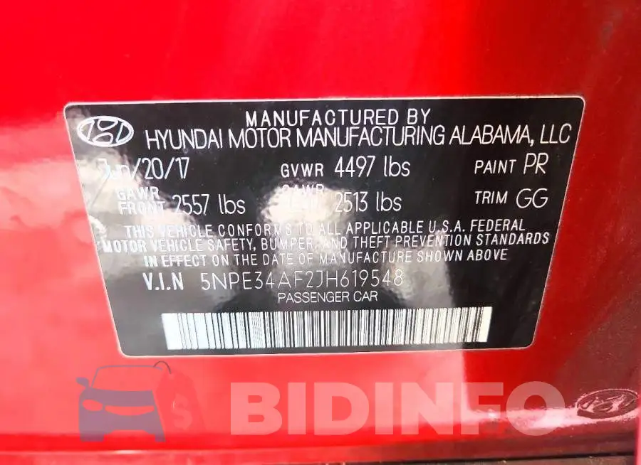 5NPE34AF2JH619548 Photo# 12