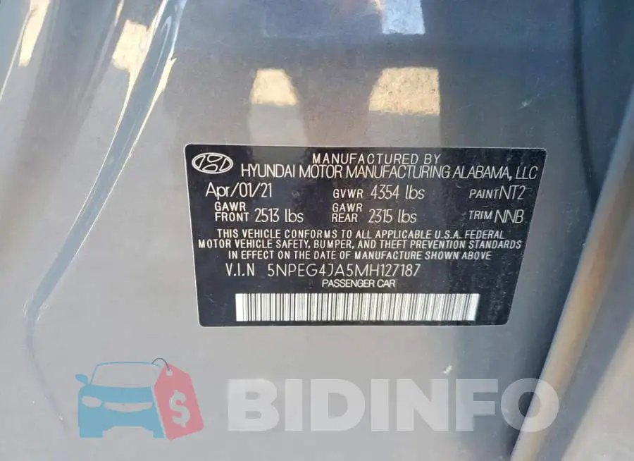 5NPEG4JA5MH127187 Photo# 12