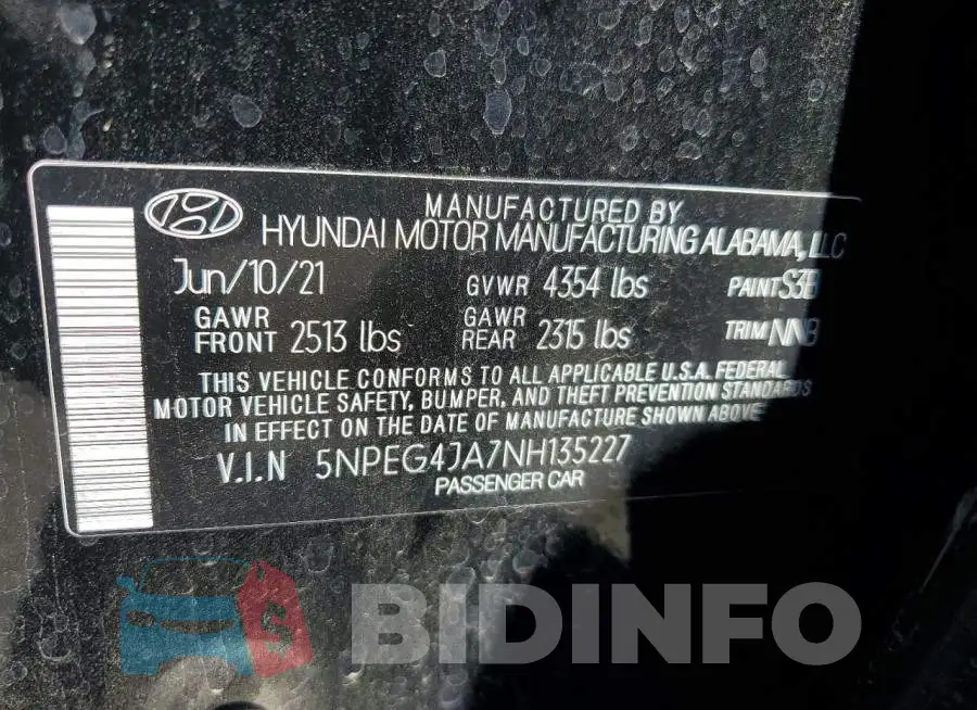 5NPEG4JA7NH135227 Photo# 13