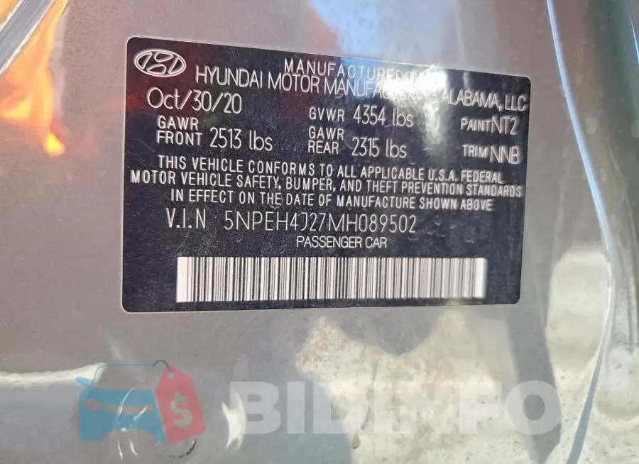 5NPEH4J27MH089502 Photo# 12