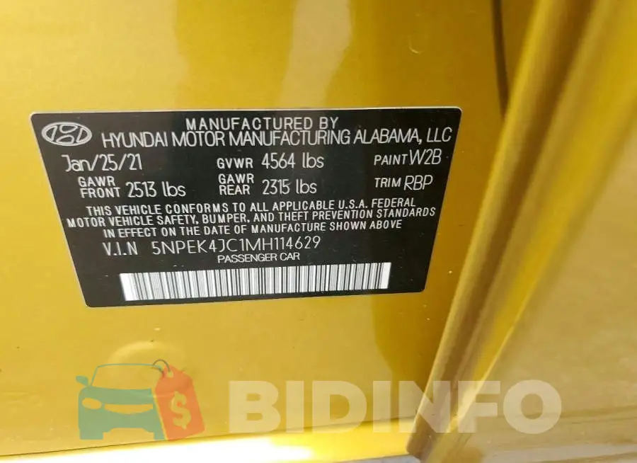 5NPEK4JC1MH114629 Photo# 12