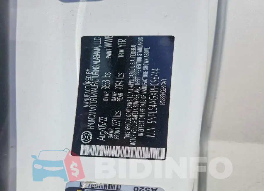 5NPLS4AGXPH096744 Photo# 12