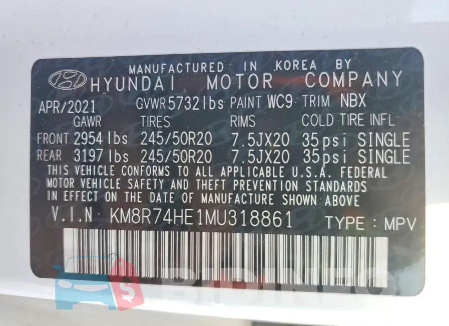 KM8R74HE1MU318861 Photo# 14