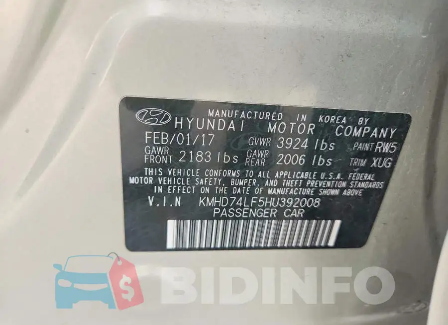 KMHD74LF5HU392008 Photo# 13