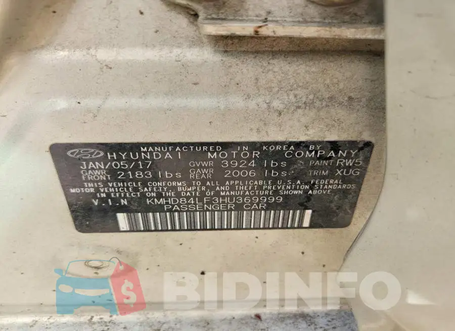 KMHD84LF3HU369999 Photo# 13
