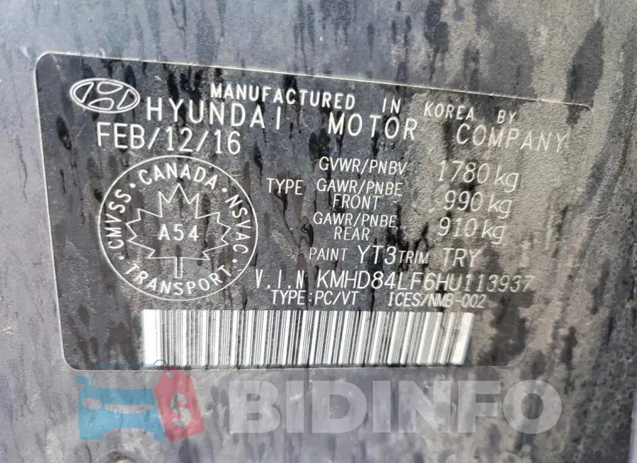 KMHD84LF6HU113937 Photo# 12