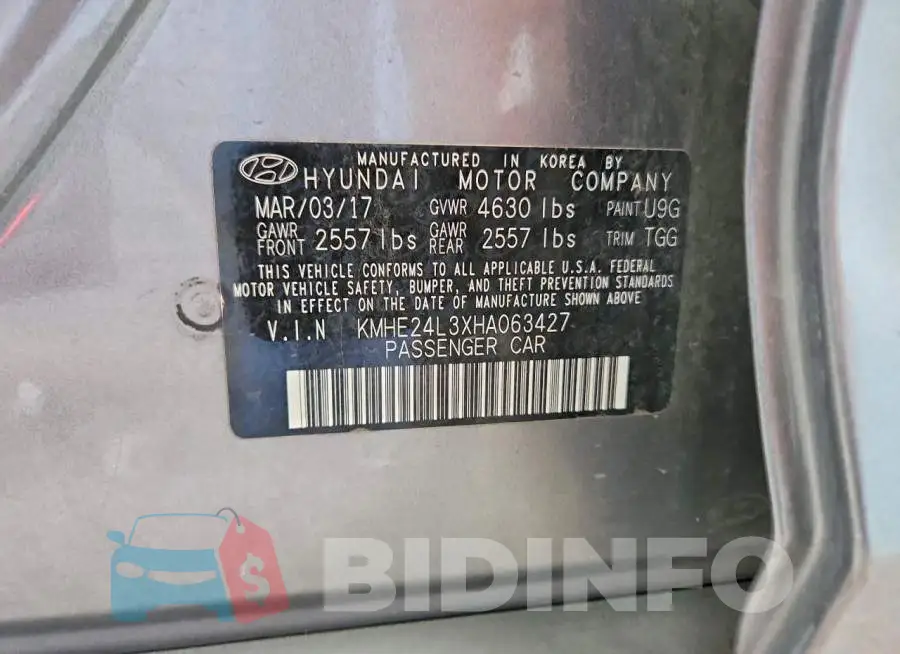 KMHE24L3XHA063427 Photo# 12