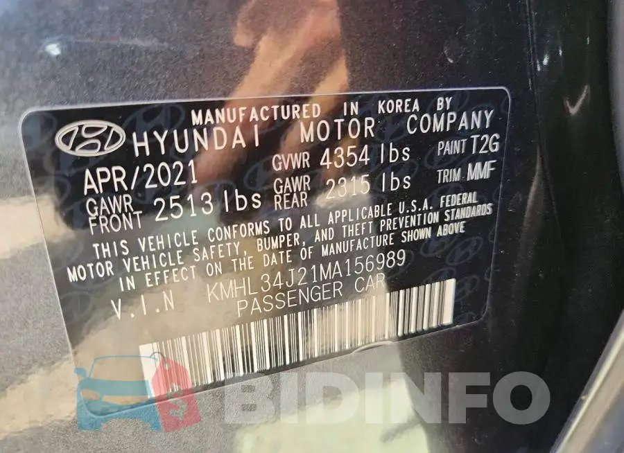 KMHL34J21MA156989 Photo# 12