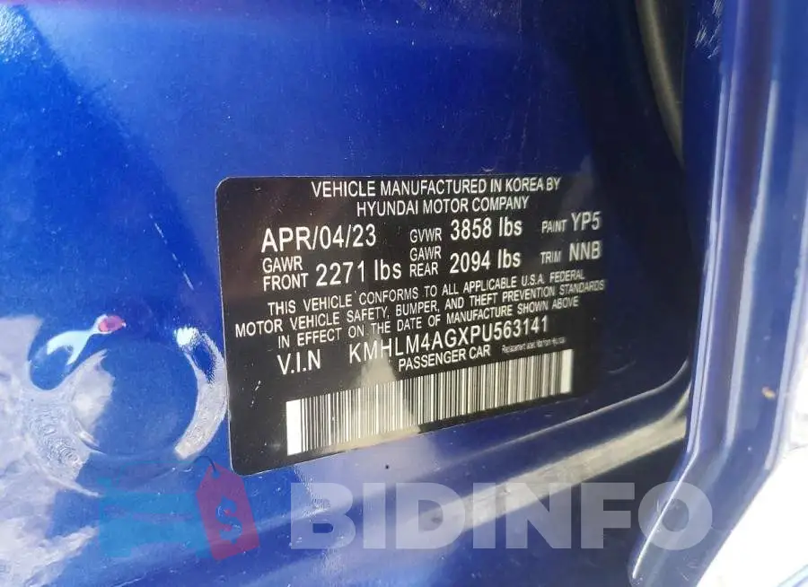 KMHLM4AGXPU563141 Photo# 13