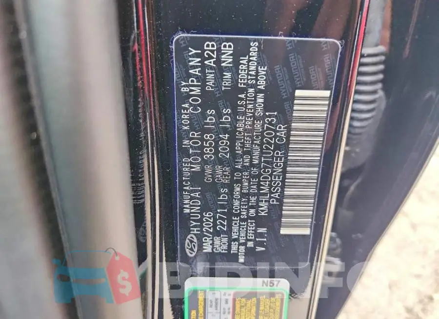KMHLM4DG7TU220731 Photo# 12