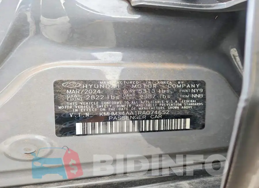 KMHM34AA1RA074652 Photo# 13