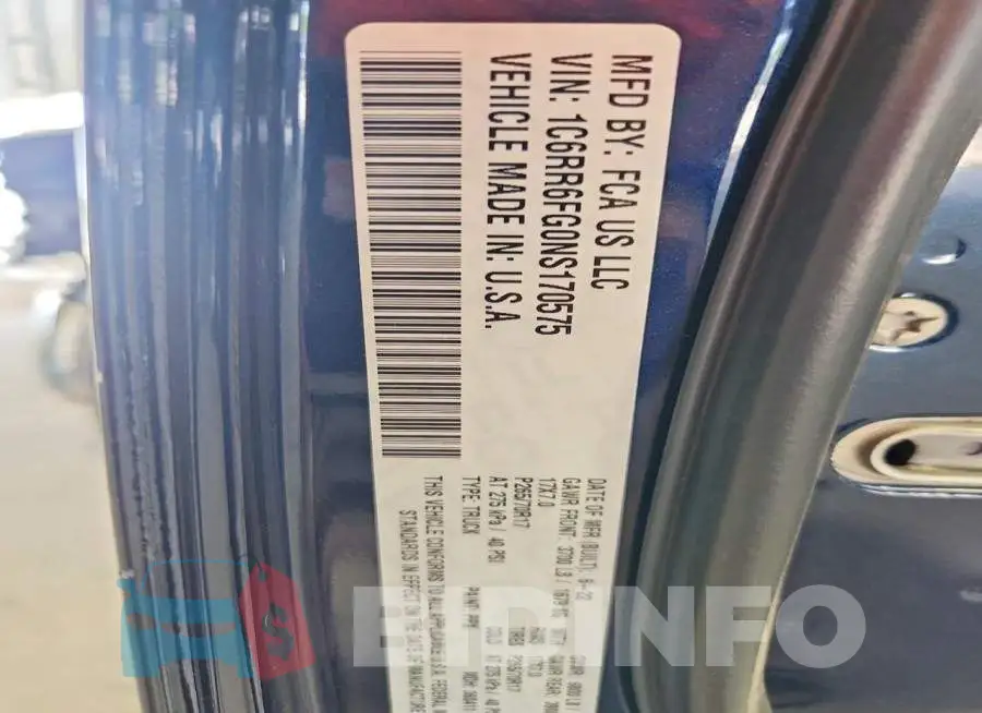 1C6RR6FG0NS170575 Photo# 12
