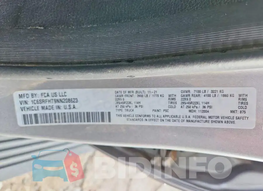 1C6SRFHT9NN208623 Photo# 13