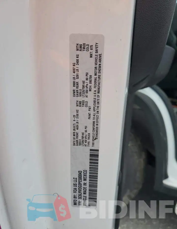 3C6LRVDG0PE580043 Photo# 13