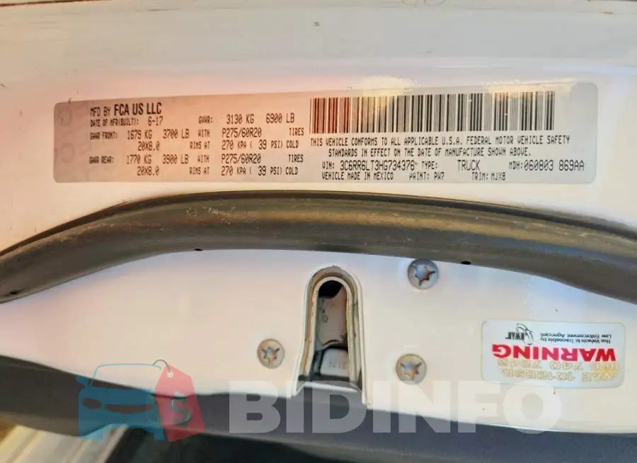 3C6RR6LT3HG734376 Photo# 12