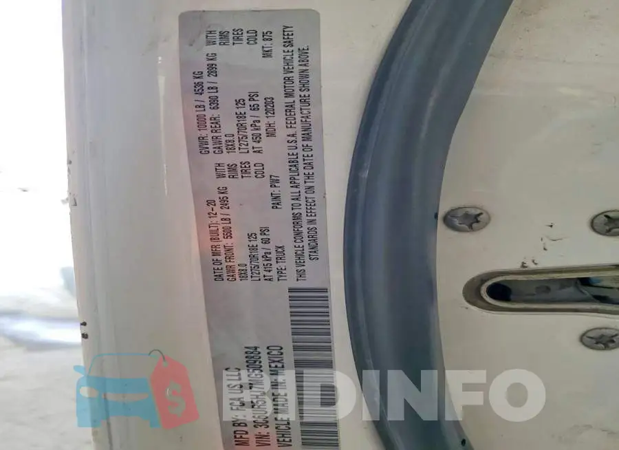 3C6UR5HJ7MG509884 Photo# 12