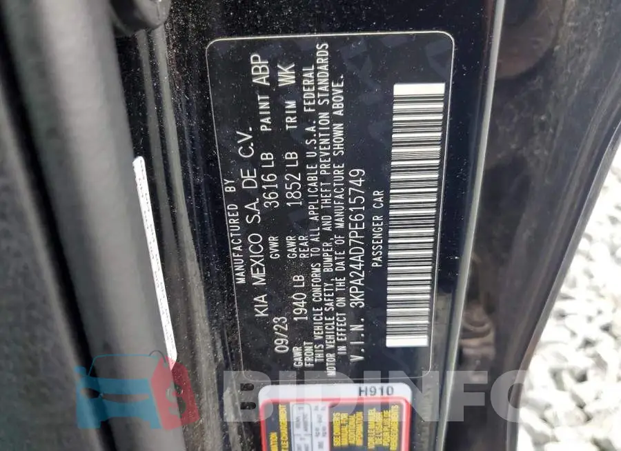 3KPA24AD7PE615749 Photo# 12