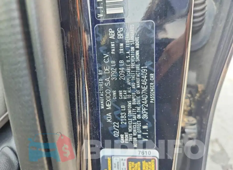 3KPF24AD7NE464091 Photo# 12