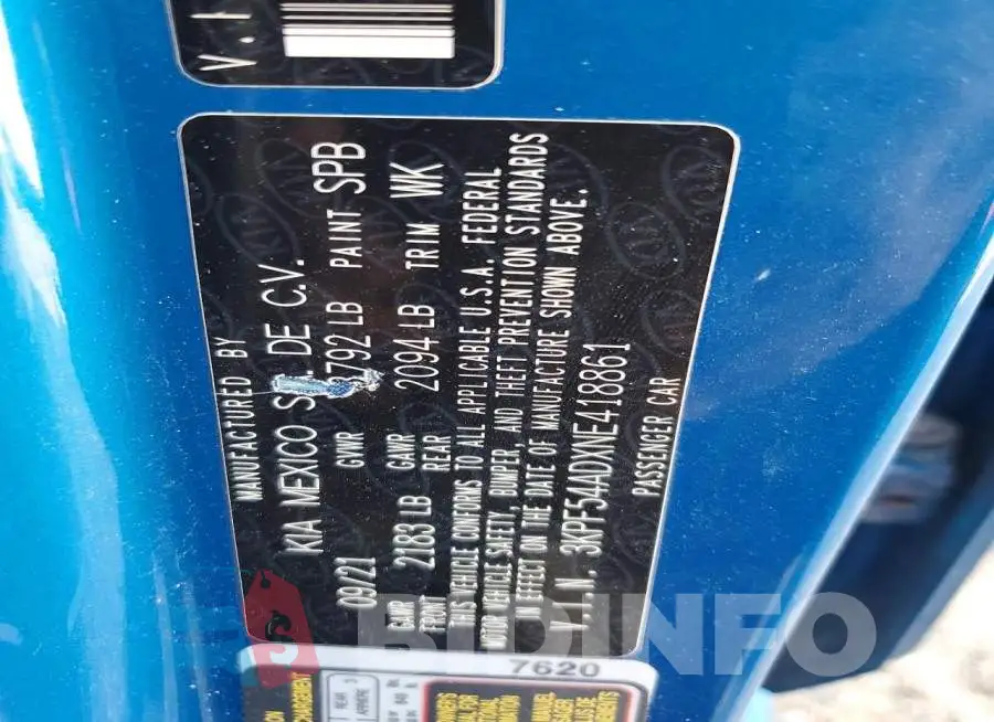 3KPF54ADXNE418861 Photo# 12