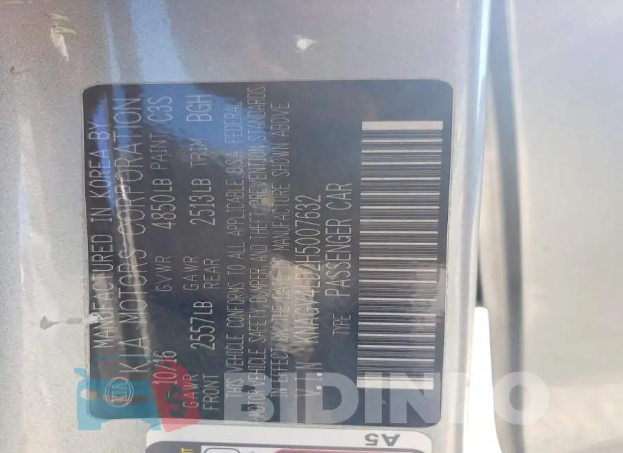 KNAGV4LD2H5007632 Photo# 12