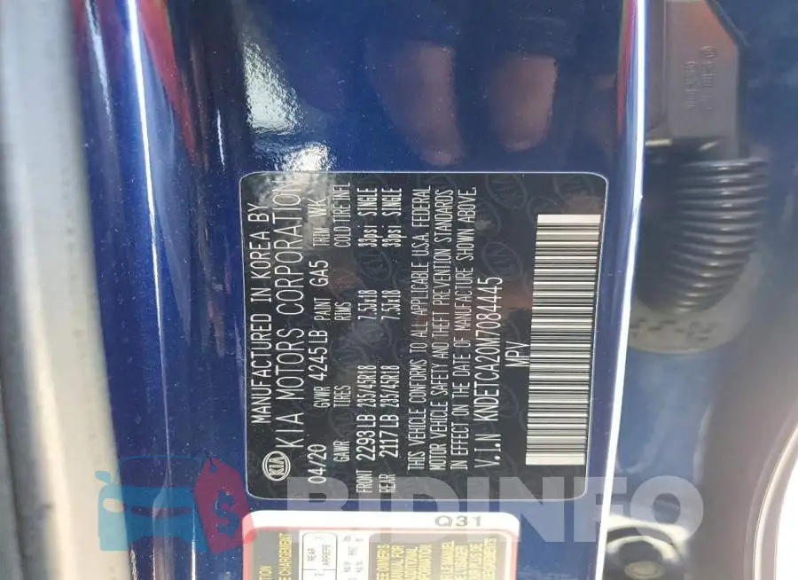 KNDETCA20M7084445 Photo# 14