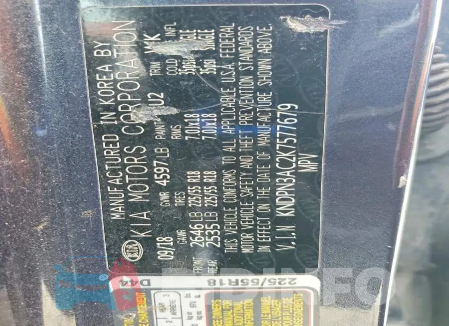 KNDPN3AC2K7577679 Photo# 13
