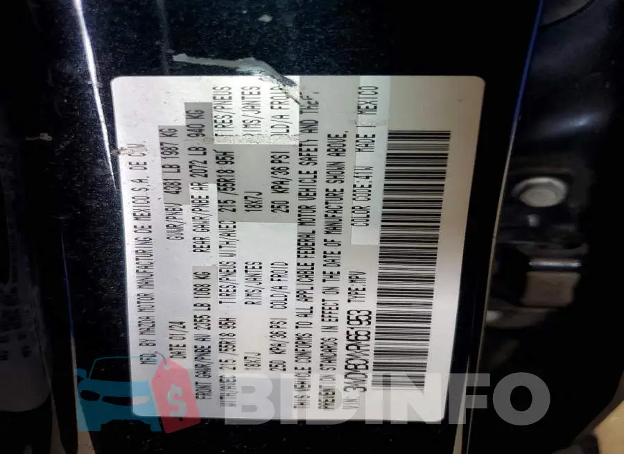 3MVDMBCMXRM651953 Photo# 13