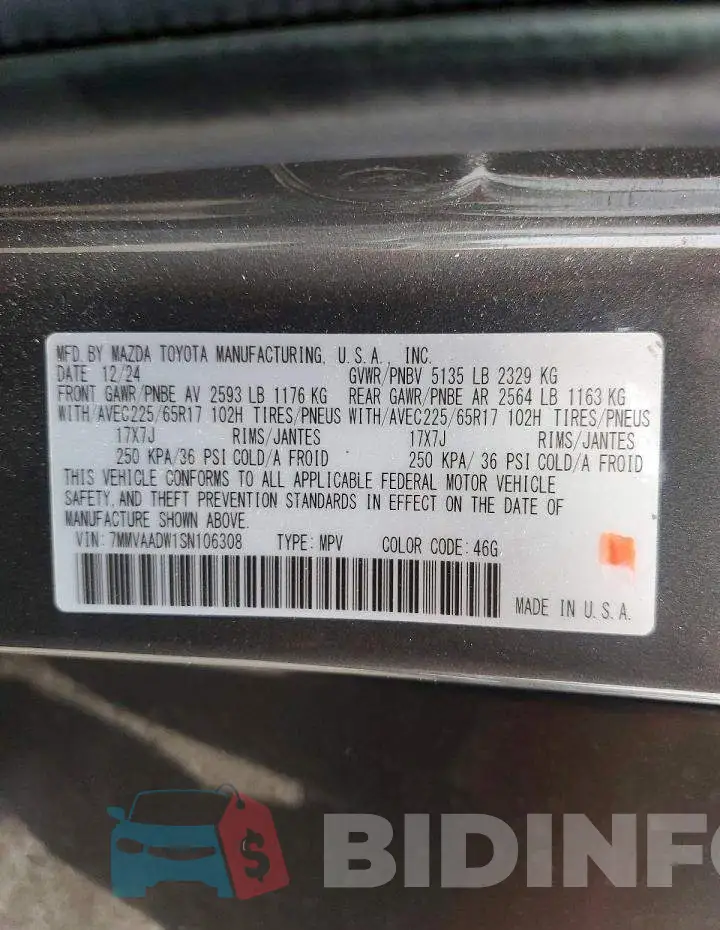 7MMVAADW1SN106308 Photo# 13