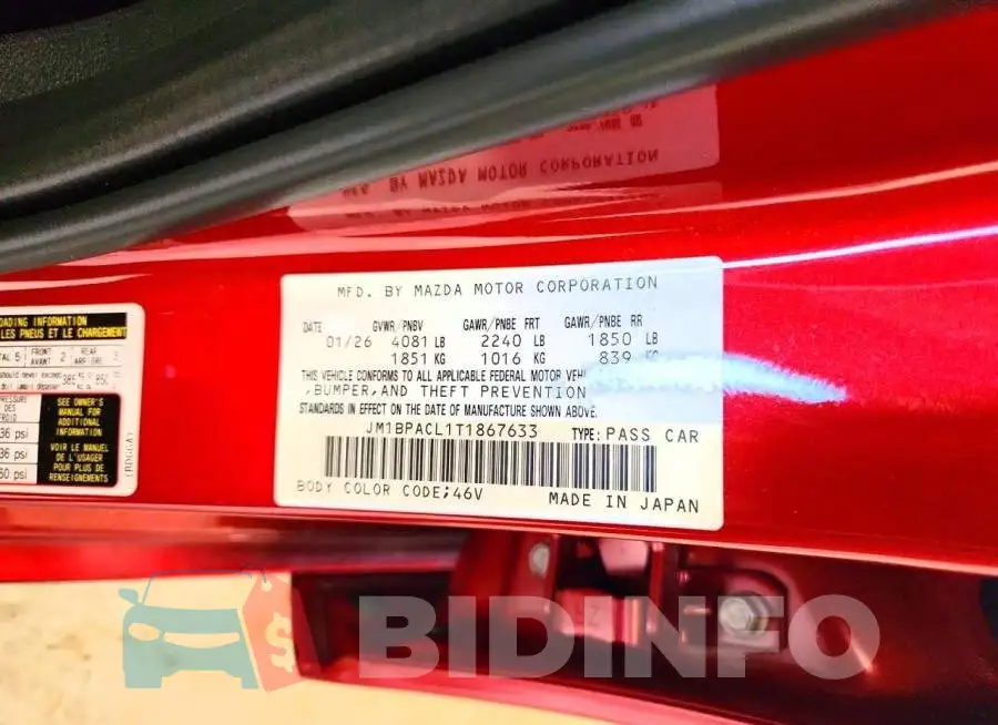 JM1BPACL1T1867633 Photo# 12