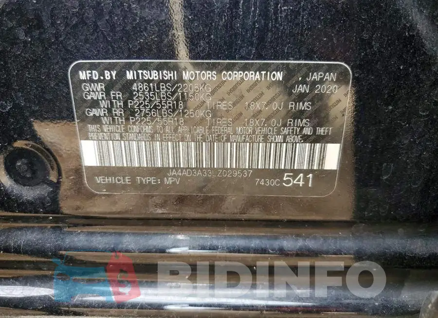 JA4AD3A33LZ029537 Photo# 13