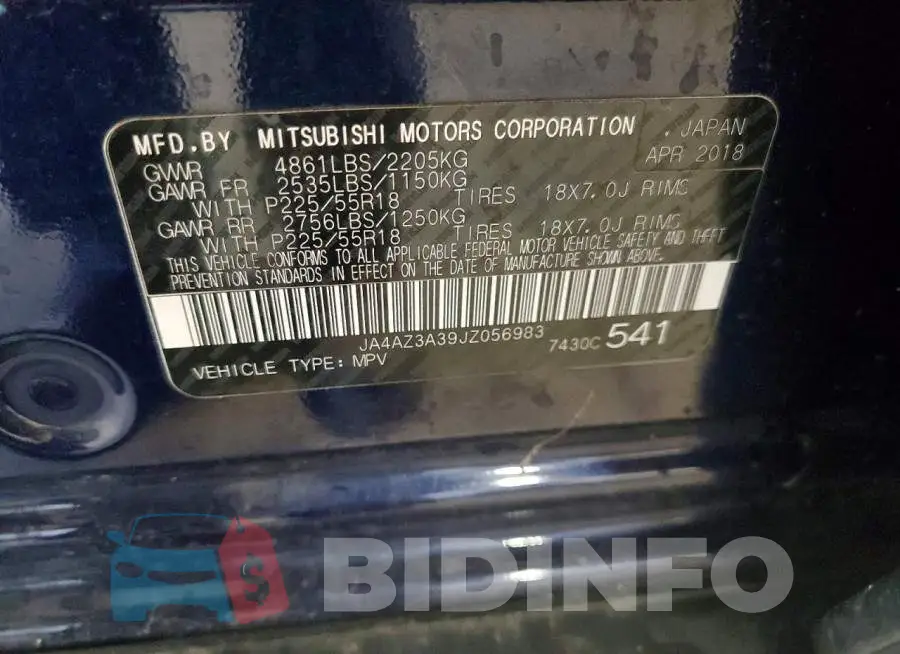JA4AZ3A39JZ056983 Photo# 13