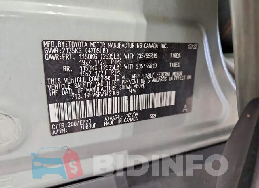 2T3J1RFV6PW342308 Photo# 14