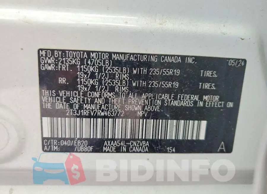 2T3J1RFV7RW463772 Photo# 13