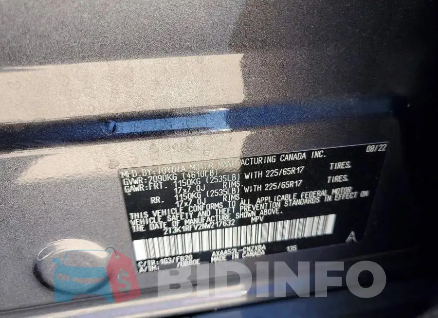 2T3K1RFV2NW217632 Photo# 13