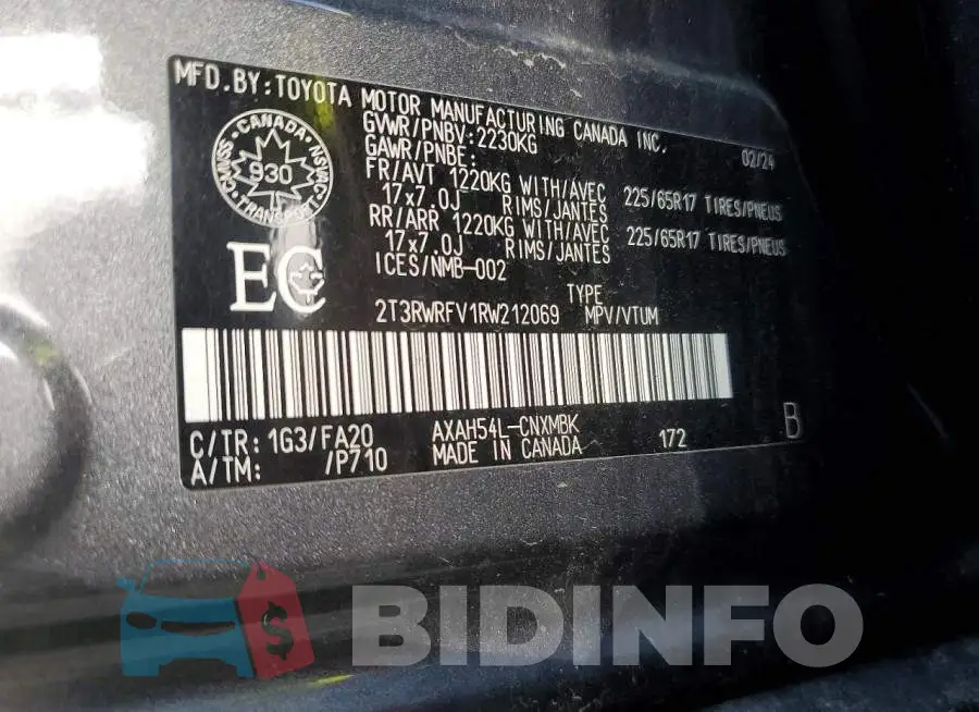 2T3RWRFV1RW212069 Photo# 13