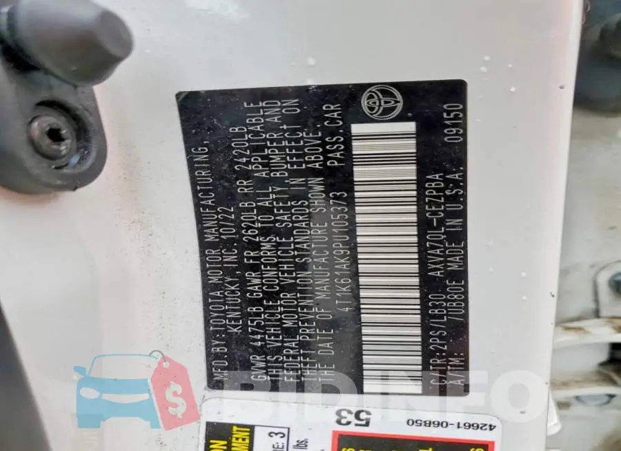 4T1K61AK9PU105373 Photo# 13