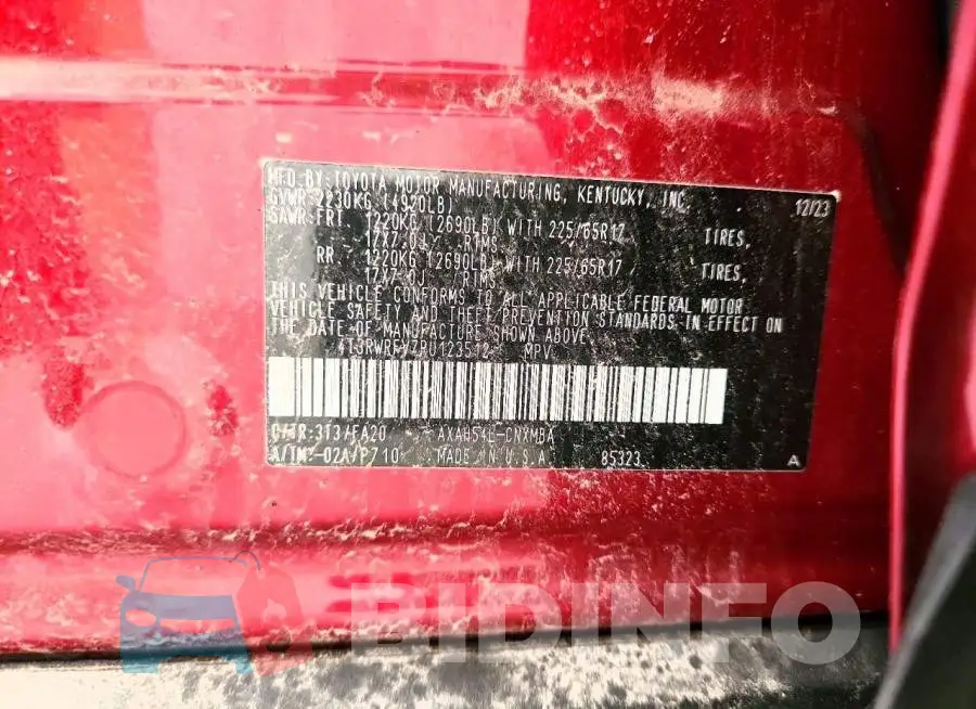 4T3RWRFV7RU123512 Photo# 13
