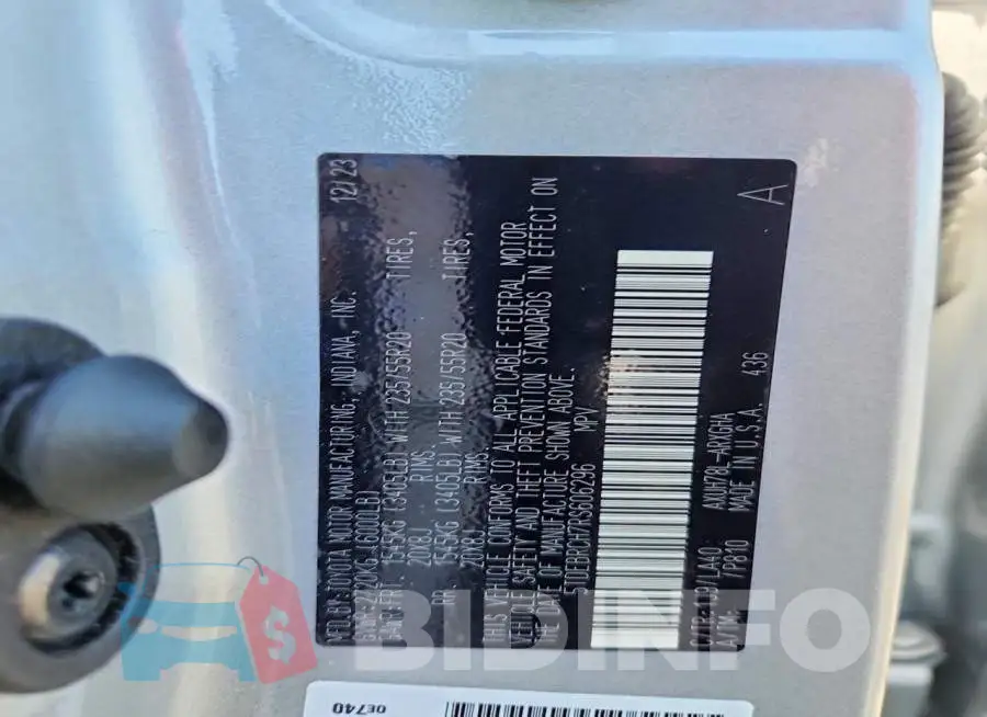 5TDEBRCH7RS606296 Photo# 13