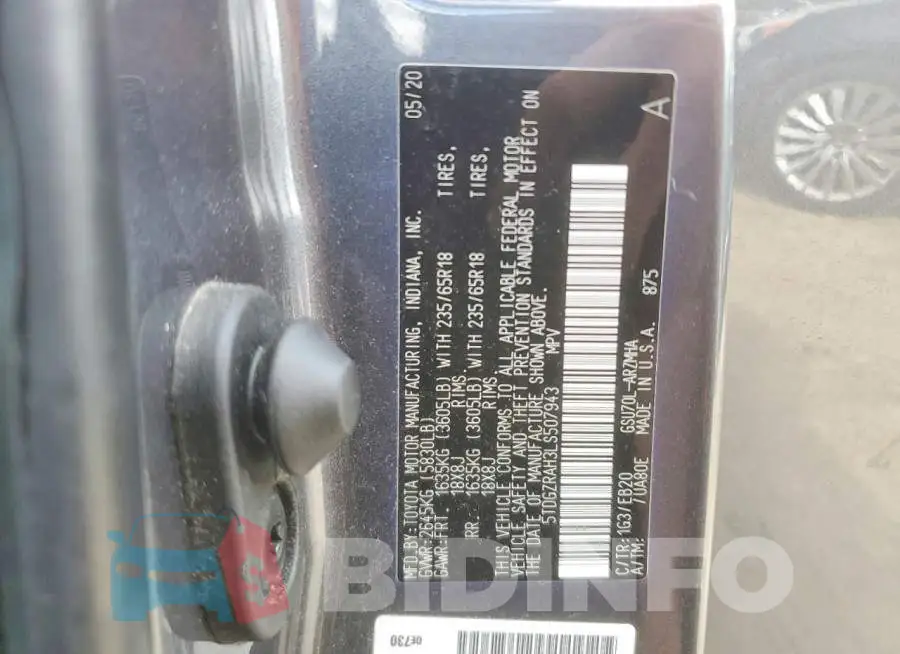 5TDGZRAH3LS507943 Photo# 14