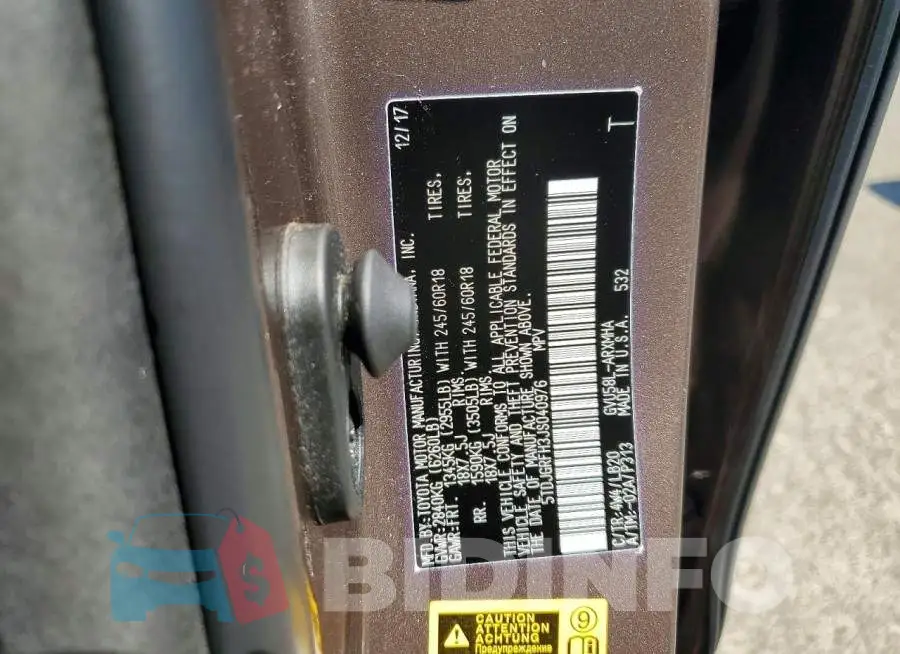 5TDJGRFH3JS040976 Photo# 13