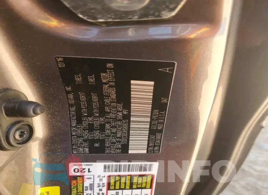 5TDYZ3DCXHS808315 Photo# 13
