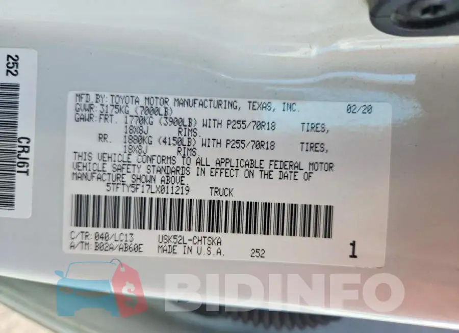 5TFTY5F17LX011219 Photo# 12