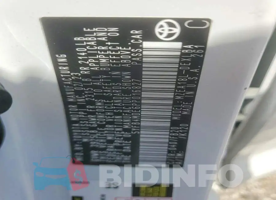 5YFB4MDE6PP016827 Photo# 12